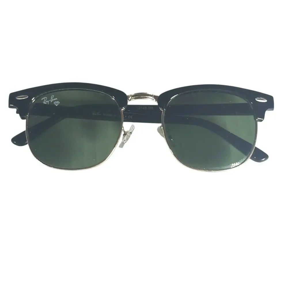 Ray-Ban Clubmaster Sunglasses Black Gold Vintage 21-145 frames only